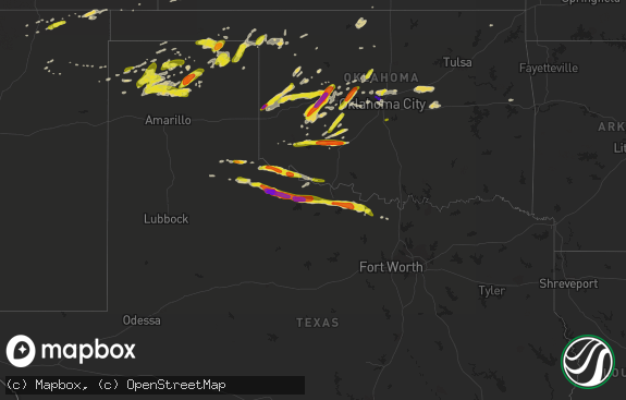 Hail map preview on 04-20-2017