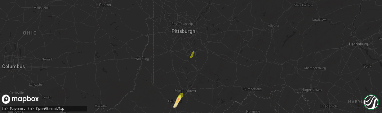 Hail map in Allenport, PA on April 20, 2019