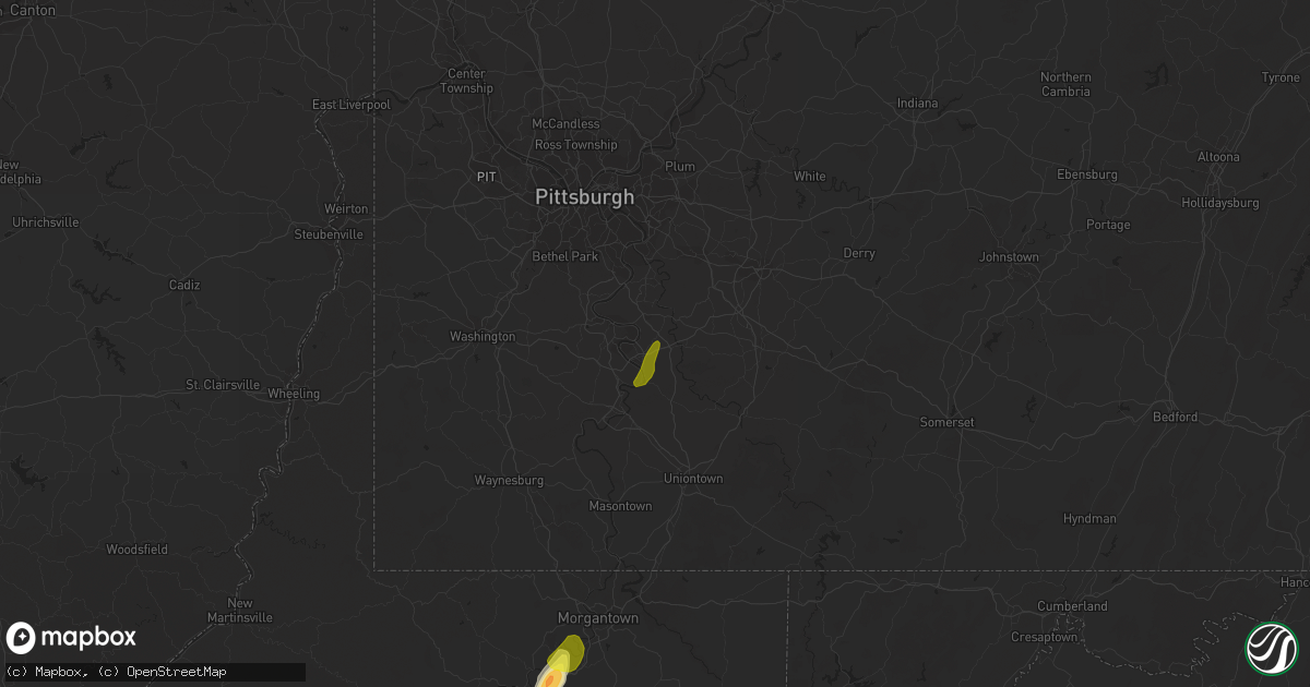 Hail map in Belle Vernon, PA on April 20, 2019