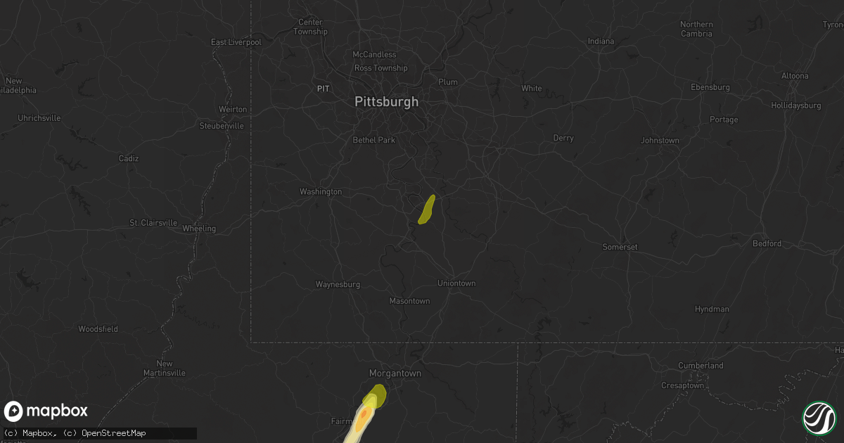 Hail map in Stockdale, PA on April 20, 2019