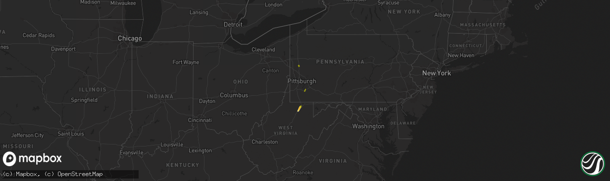 Hail map on April 20, 2019