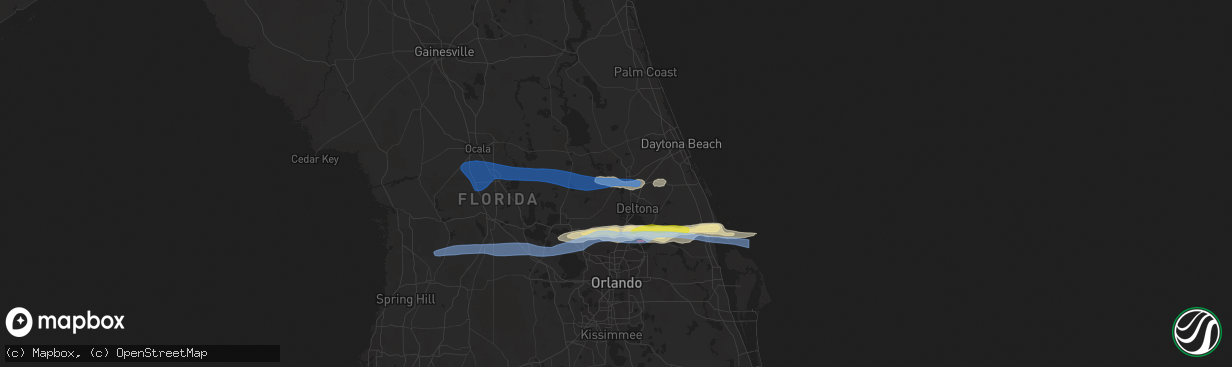 Hail map in Deland, FL on April 20, 2020