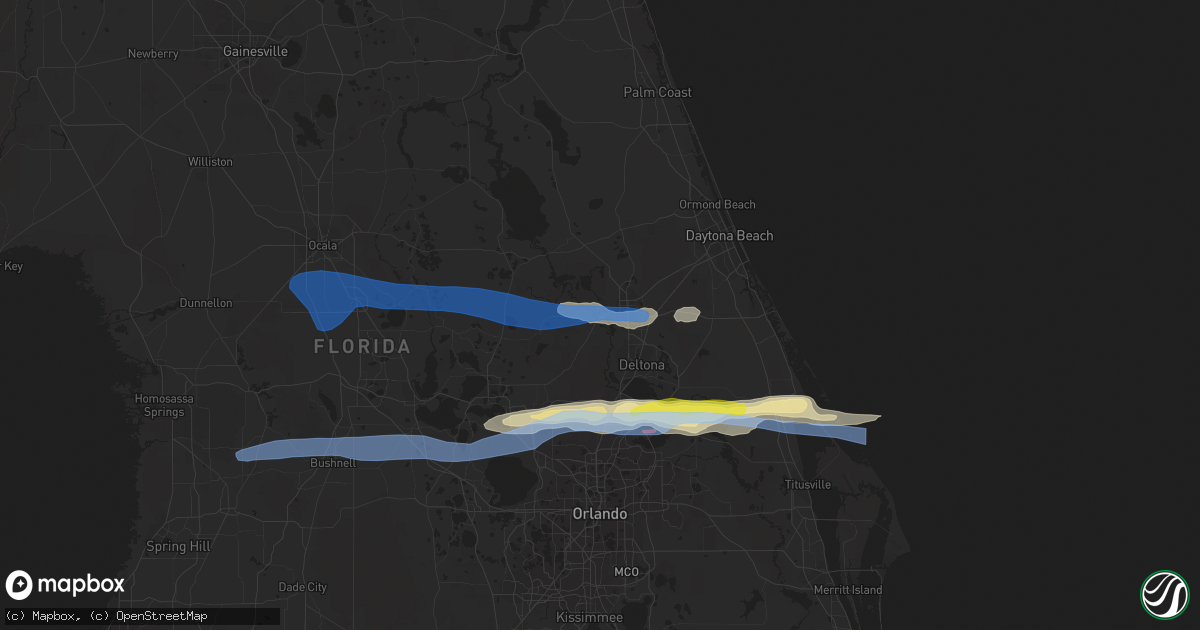 Hail map in Deland, FL on April 20, 2020