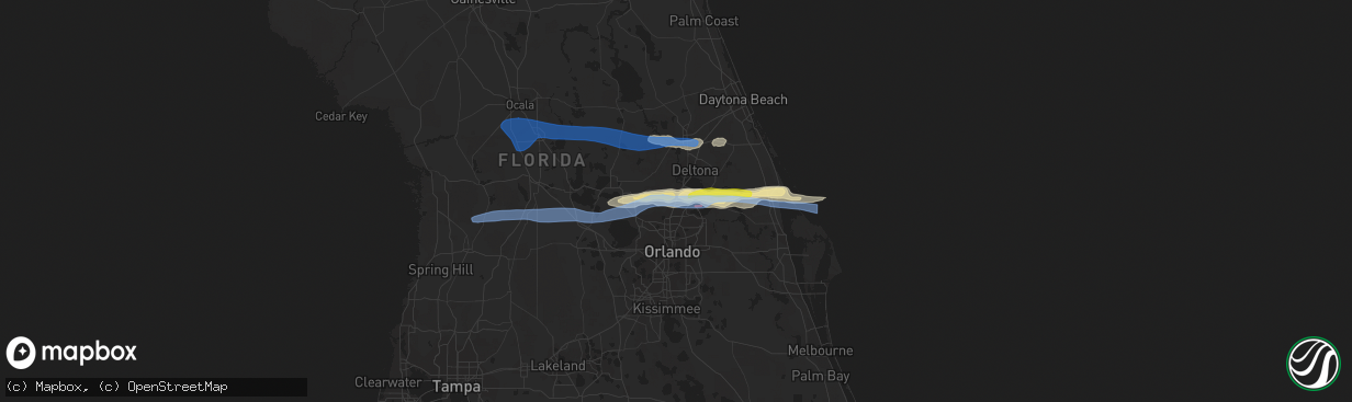 Hail map in Lake Mary, FL on April 20, 2020