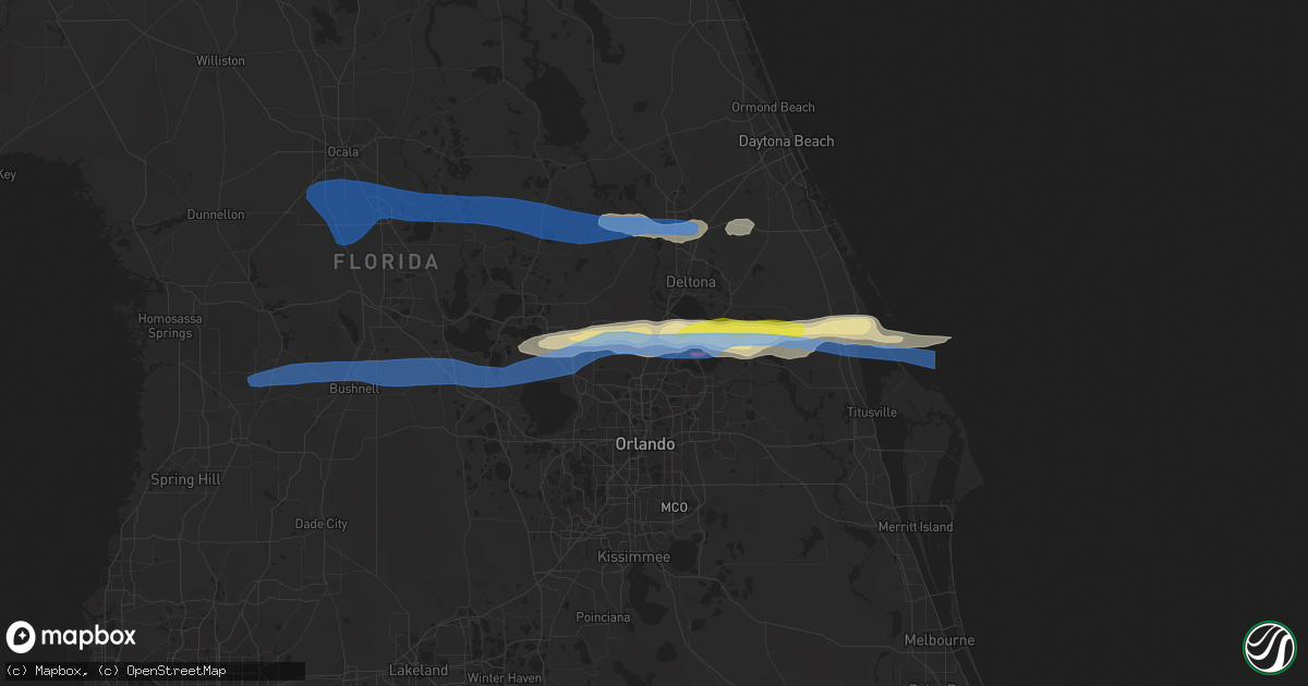Hail map in Lake Mary, FL on April 20, 2020