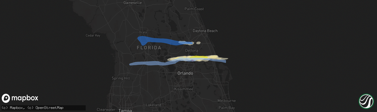 Hail map in Sanford, FL on April 20, 2020