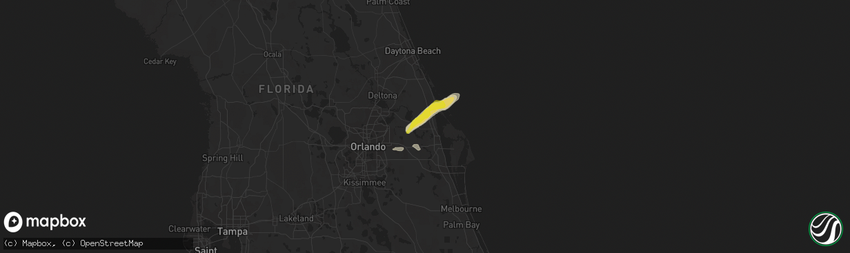 Hail map in Mims, FL on April 20, 2021