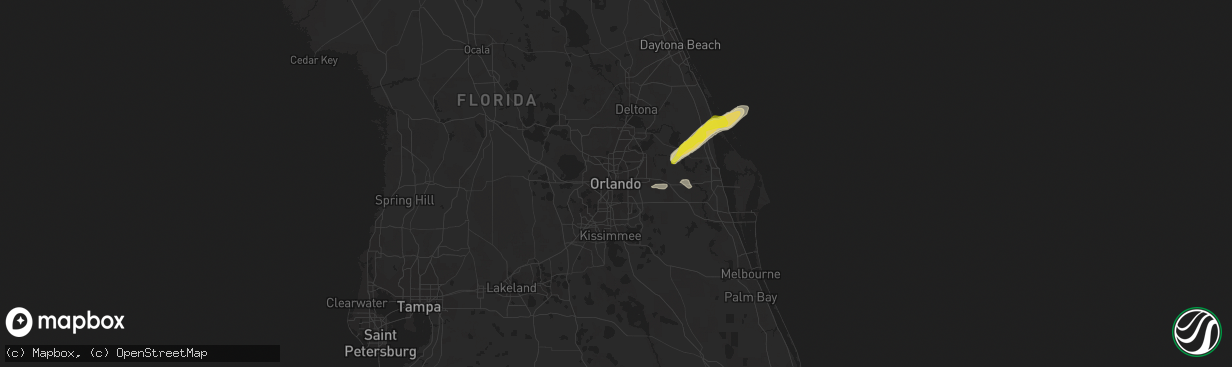 Hail map in Orlando, FL on April 20, 2021