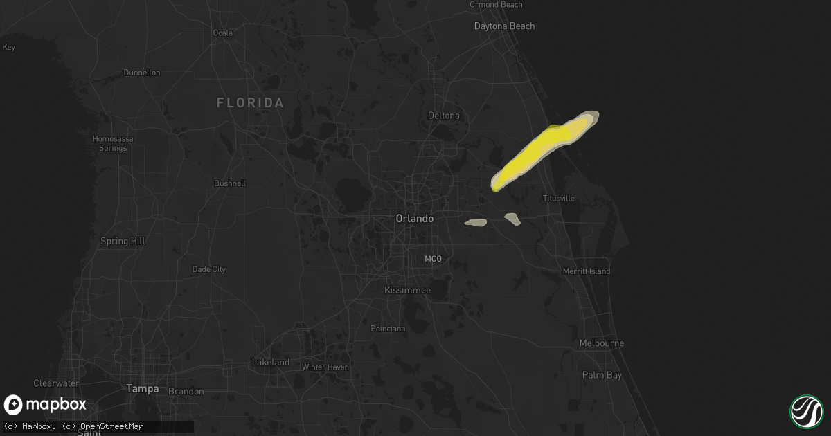 Hail map in Orlando, FL on April 20, 2021