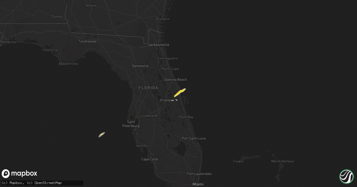 Hail map on April 20, 2021