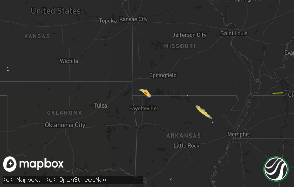 Hail map preview on 04-20-2022