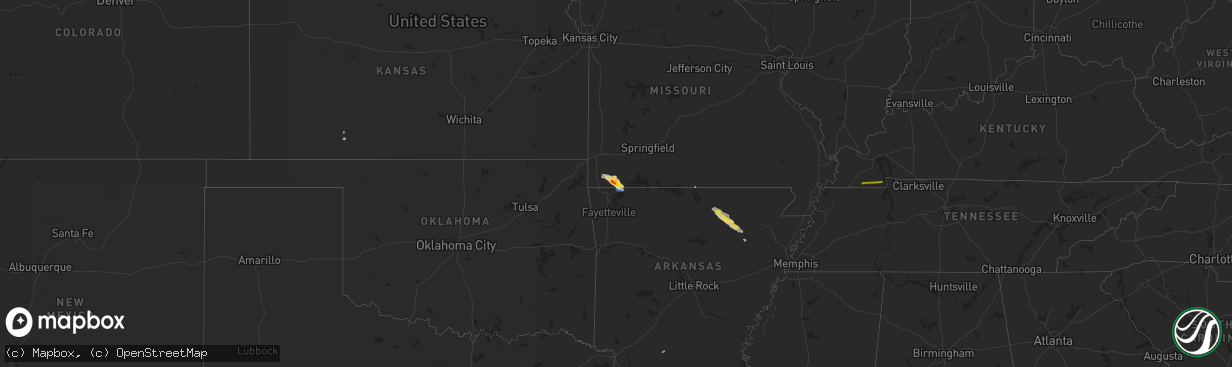 Hail map on April 20, 2022