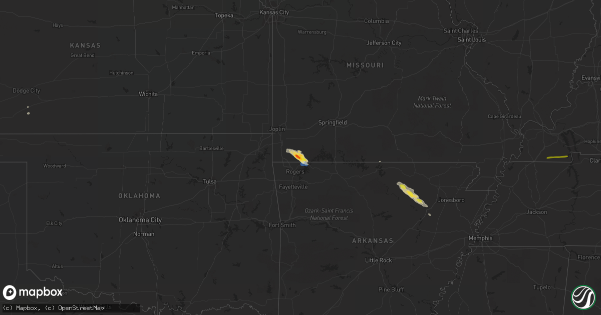 Hail map on April 20, 2022
