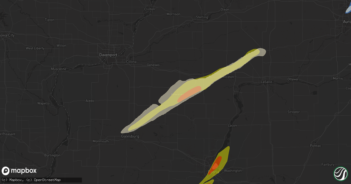Hail map in Kewanee, IL on April 20, 2023
