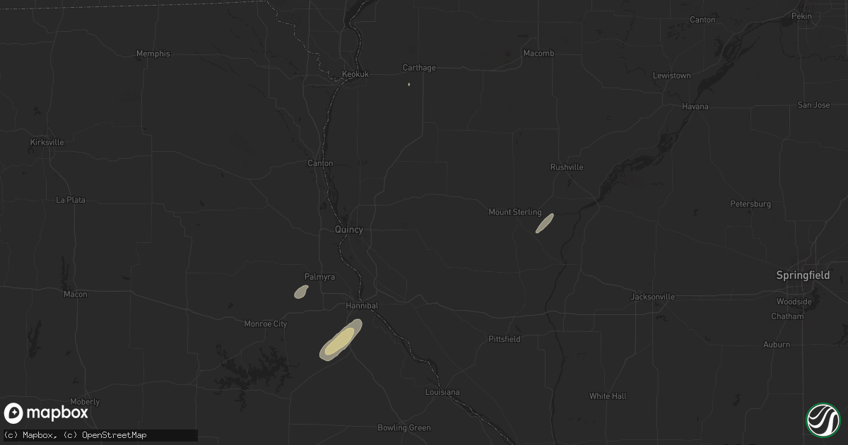 Hail map in Mount Sterling, IL on April 20, 2023
