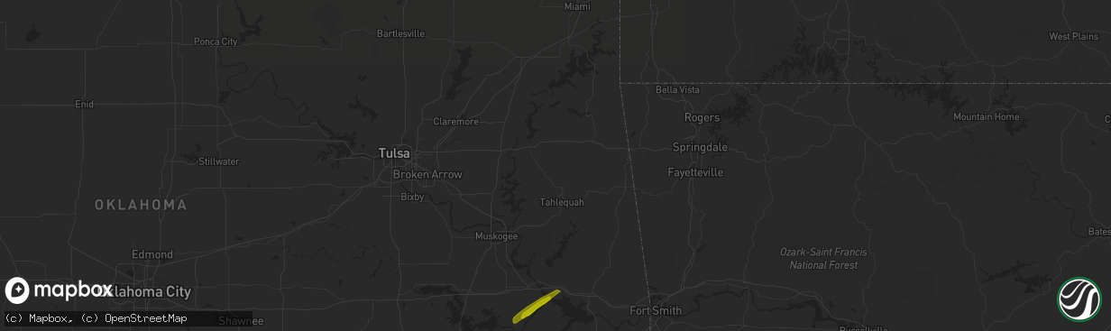 Hail map in Mullin, TX on April 20, 2023