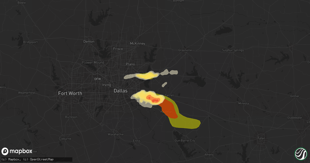 Hail map in Rockwall, TX on April 20, 2023