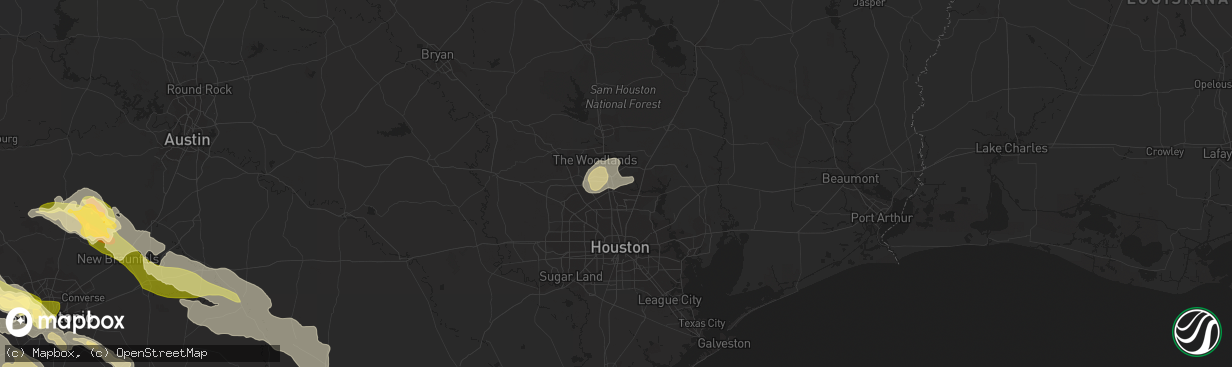 Hail map in Spring, TX on April 20, 2023