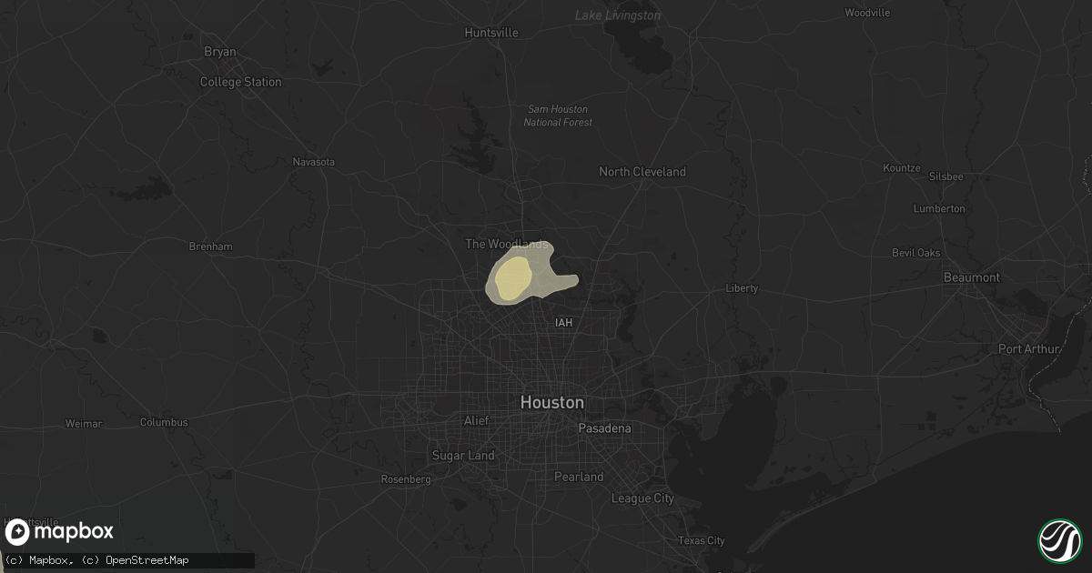 Hail map in Spring, TX on April 20, 2023