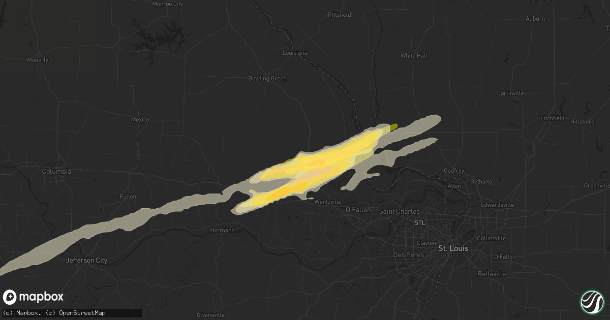 Hail map in Troy, MO on April 20, 2023