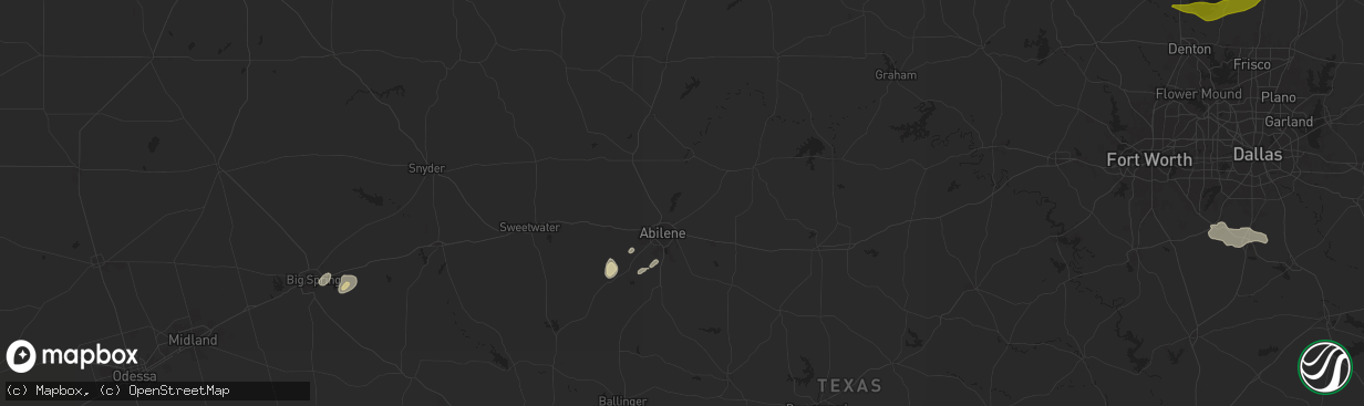 Hail map in Abilene, TX on April 20, 2024