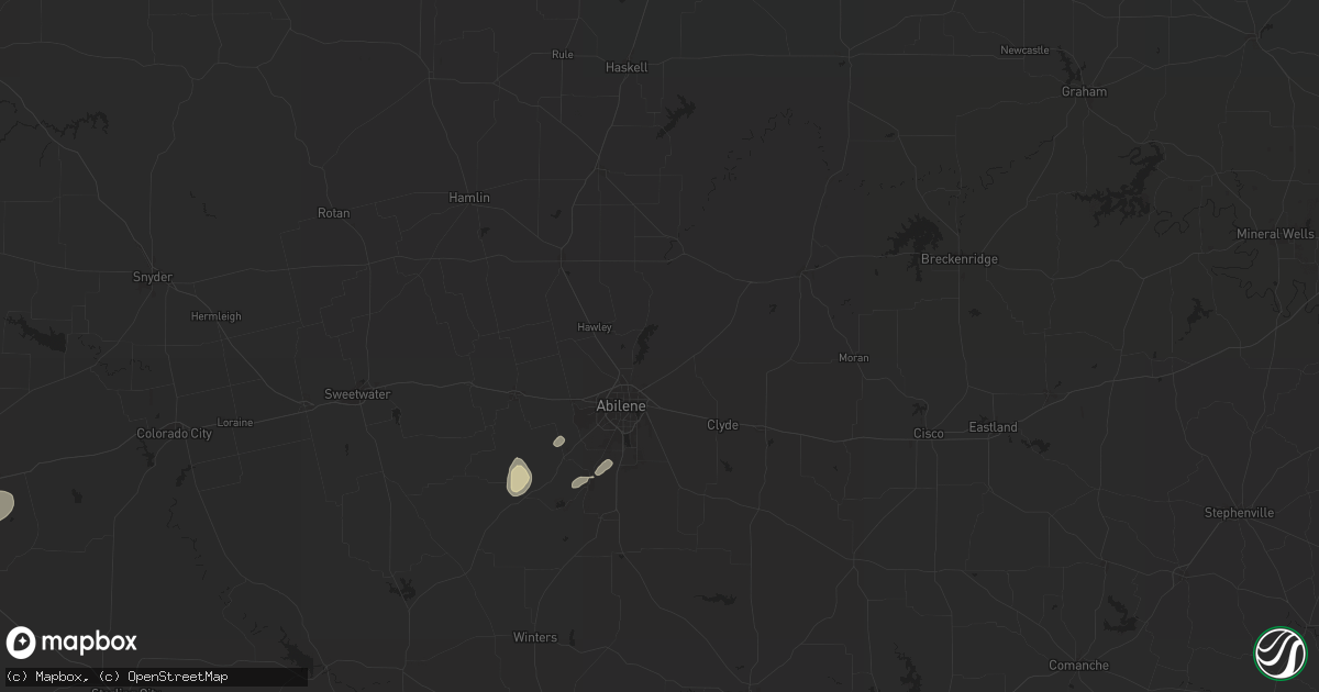 Hail map in Abilene, TX on April 20, 2024