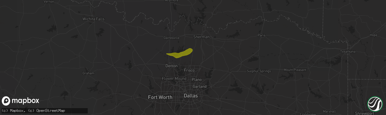 Hail map in Celina, TX on April 20, 2024