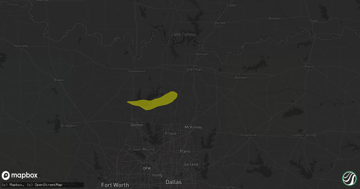Hail map in Gunter, TX on April 20, 2024