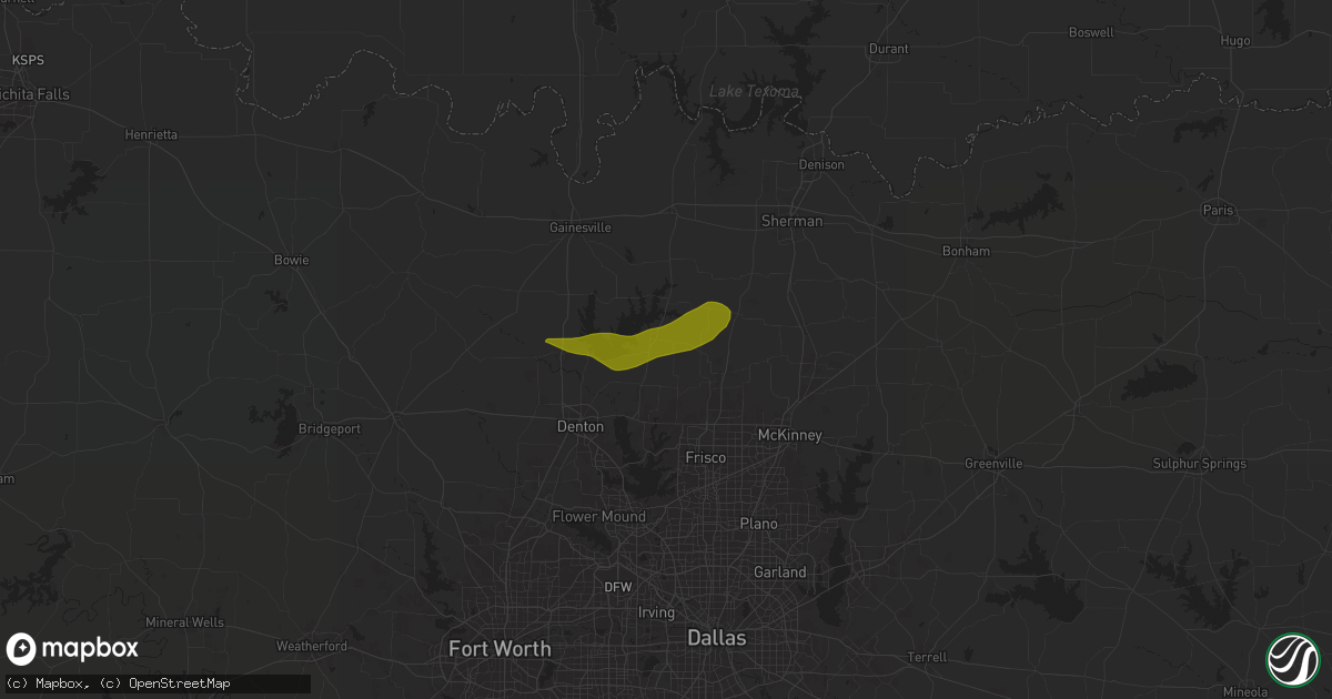 Hail map in Pilot Point, TX on April 20, 2024