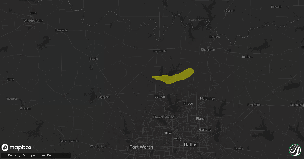 Hail map in Sanger, TX on April 20, 2024