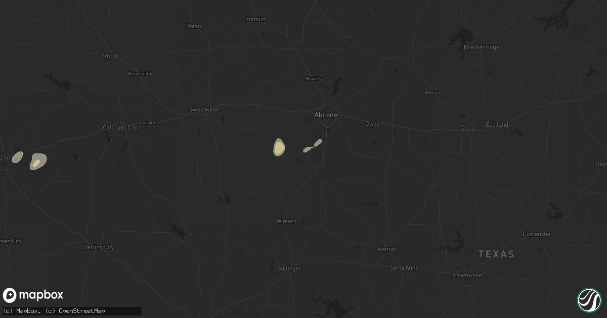 Hail Map in Tuscola, TX on April 20, 2024 - HailTrace