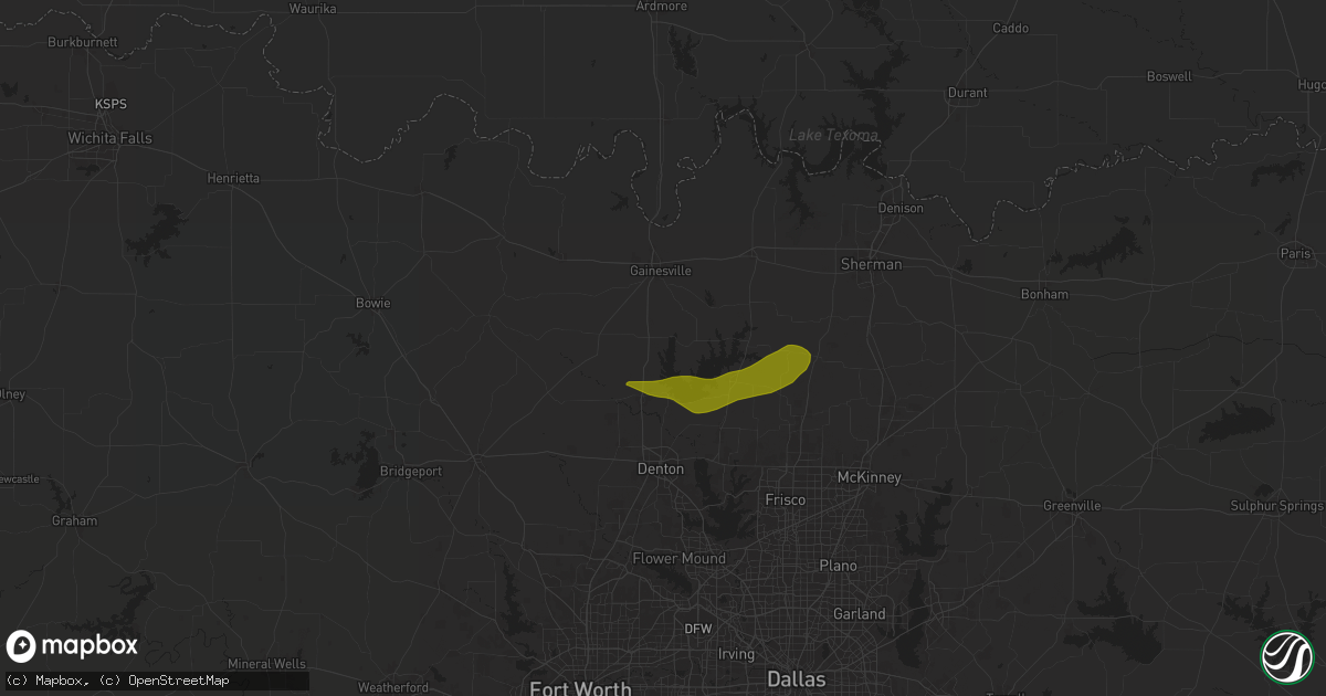 Hail map in Valley View, TX on April 20, 2024