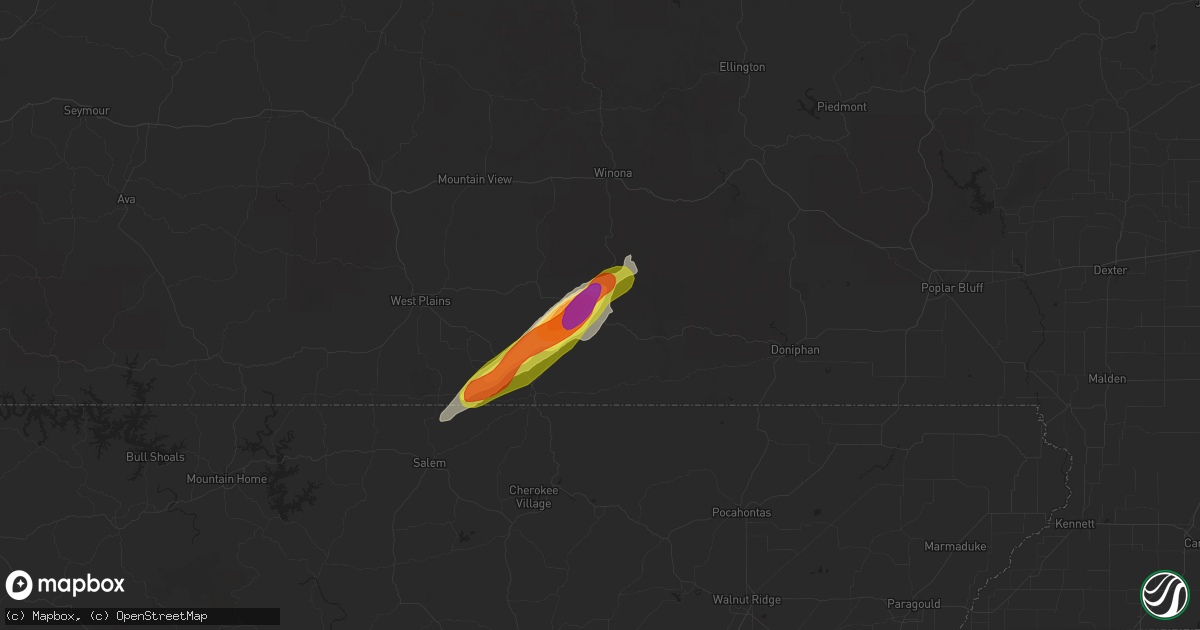 Hail map in Alton, MO on April 20, 2025