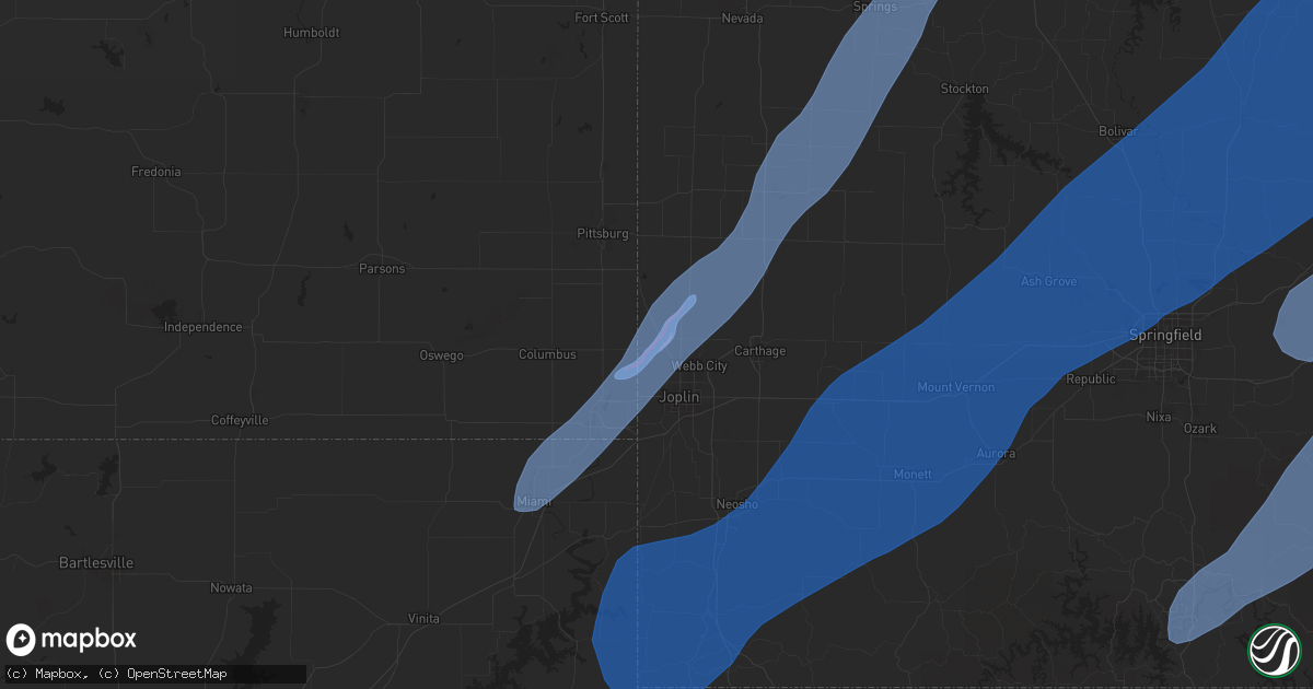 Hail map in Carl Junction, MO on April 20, 2025