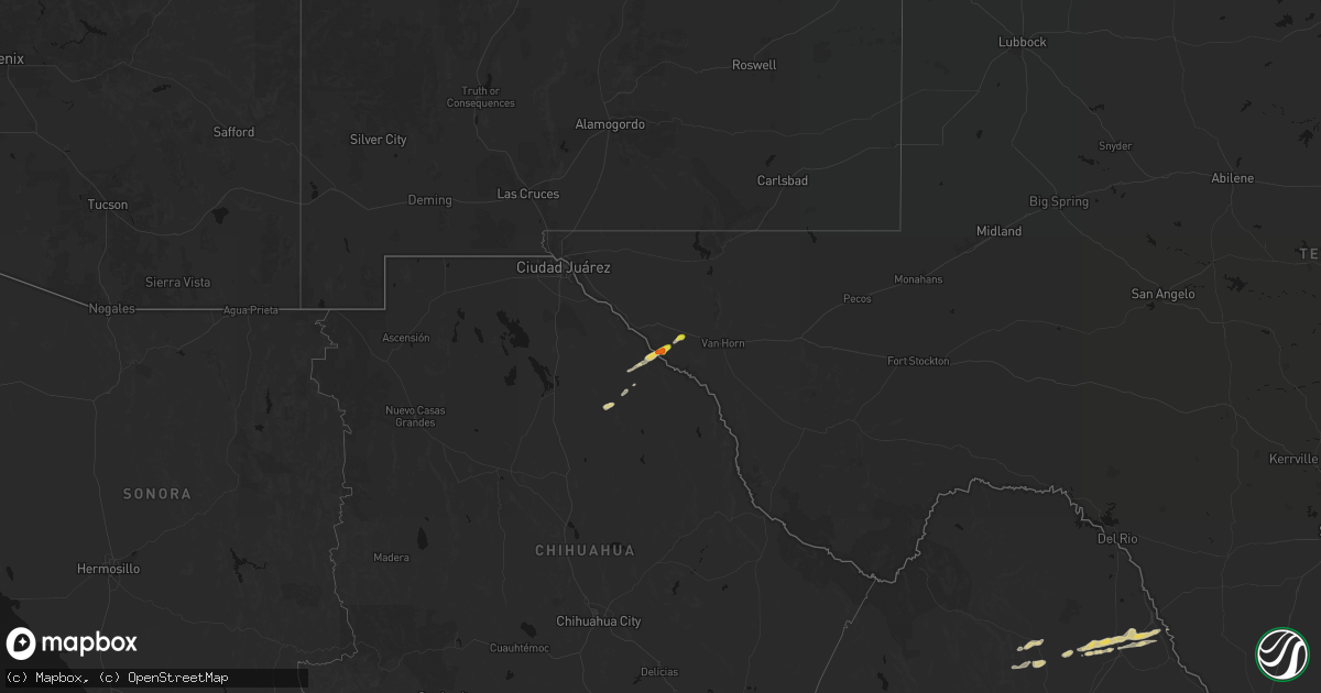 Hail map on April 20, 2026