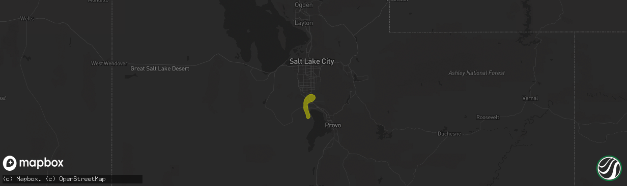 Hail map in Draper, UT on April 21, 2010