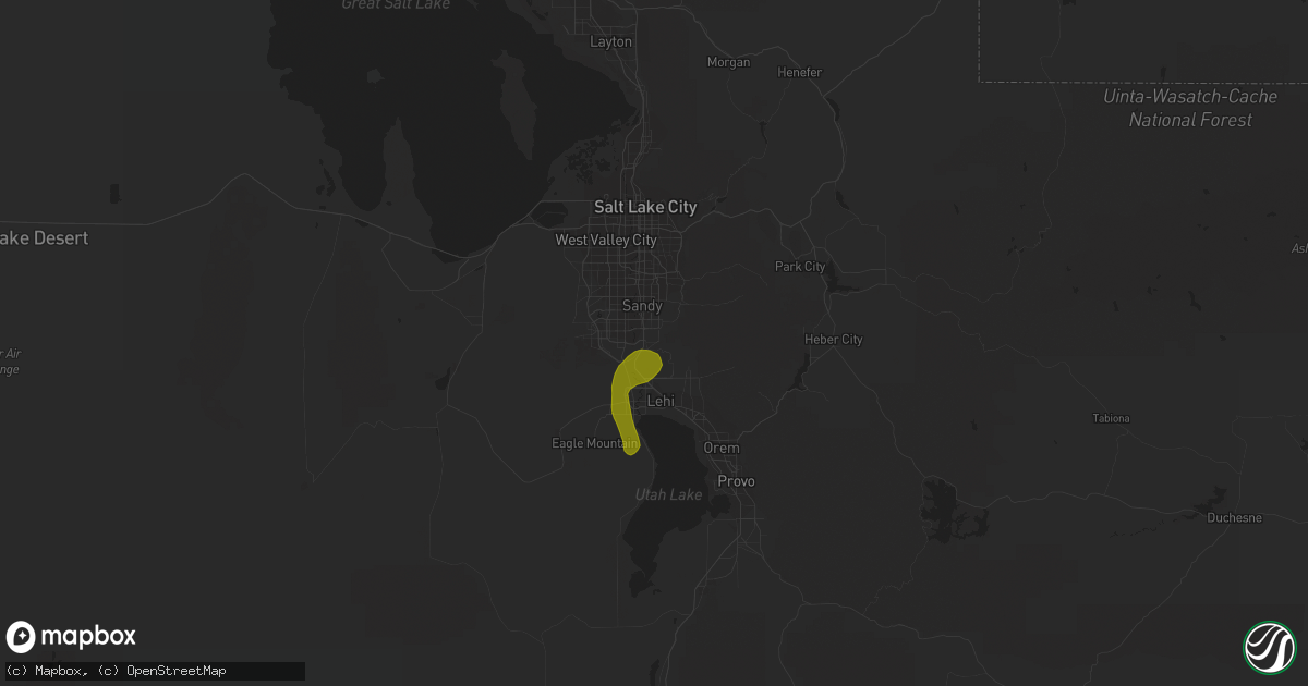 Hail map in Draper, UT on April 21, 2010