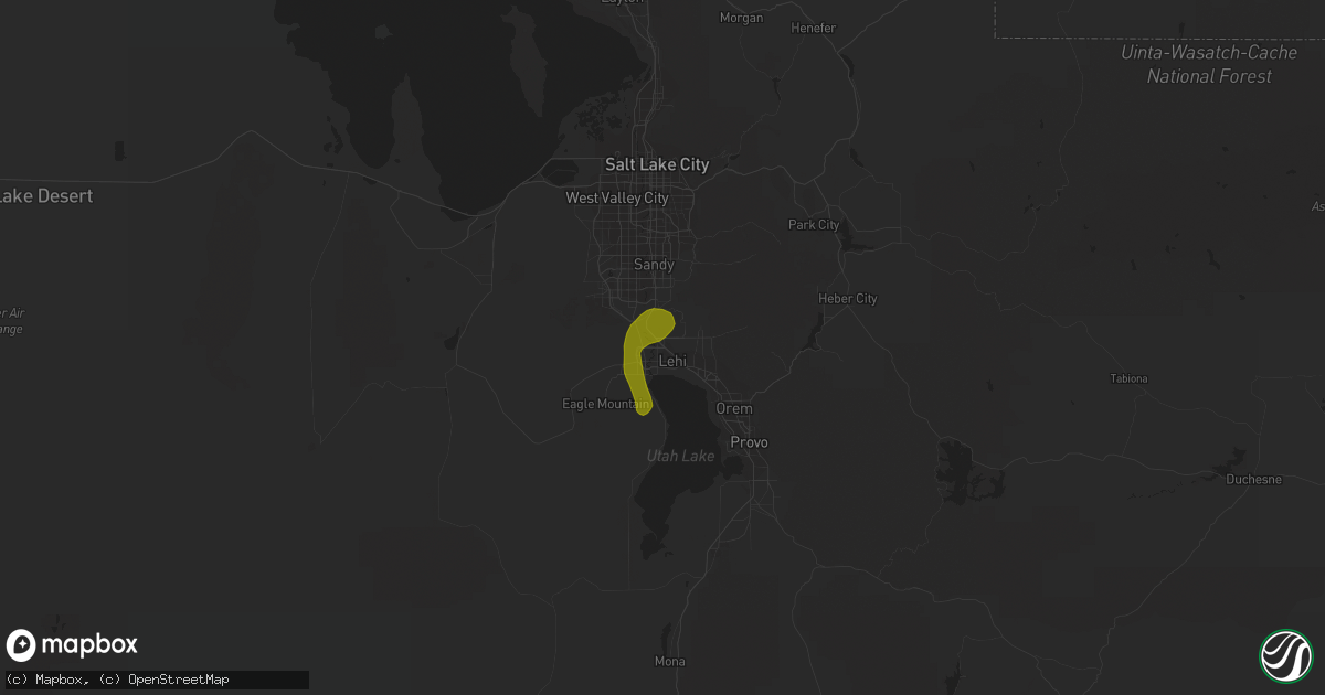 Hail map in Lehi, UT on April 21, 2010