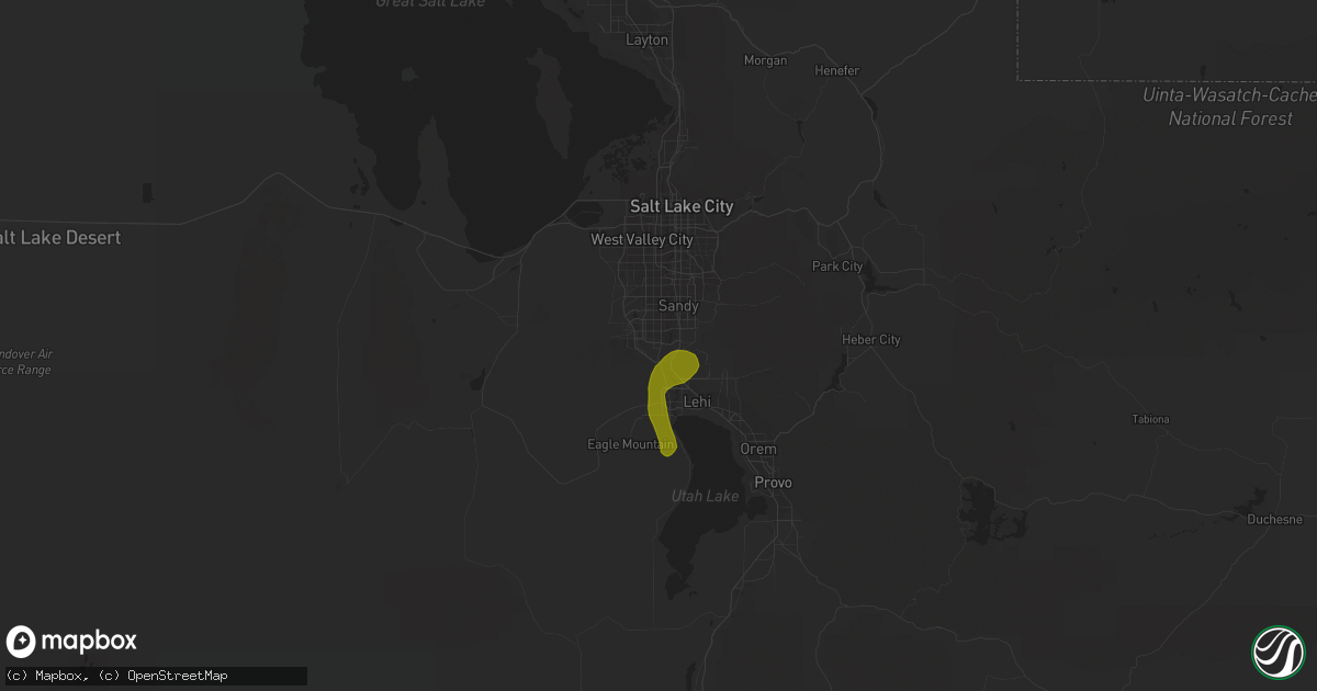 Hail map in Riverton, UT on April 21, 2010
