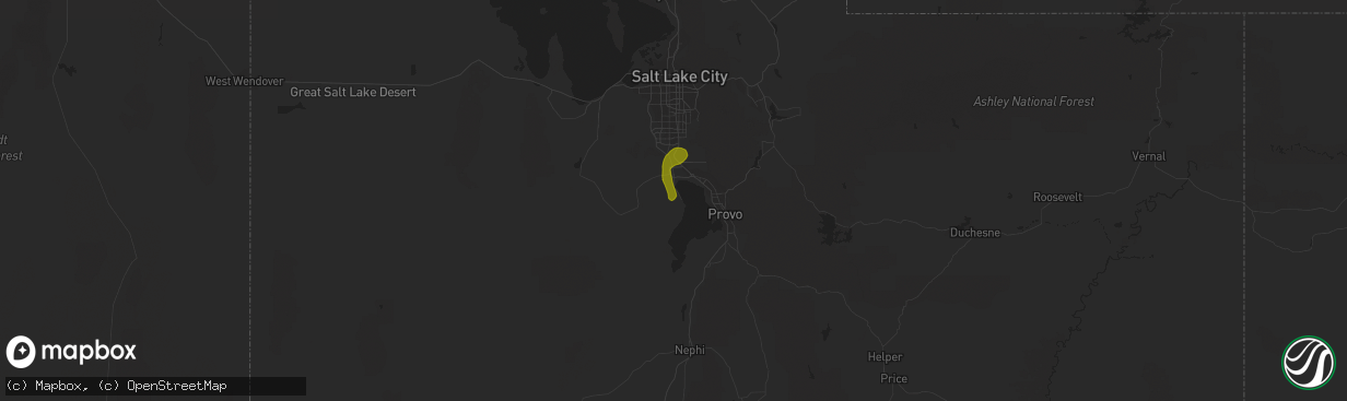 Hail map in Saratoga Springs, UT on April 21, 2010