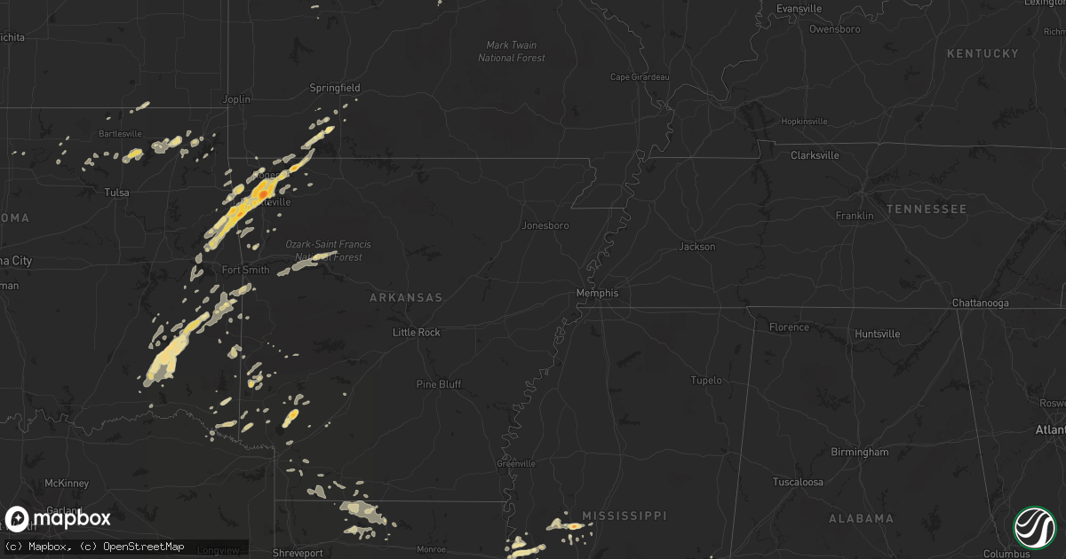 Hail map in Oklahoma on April 21, 2011