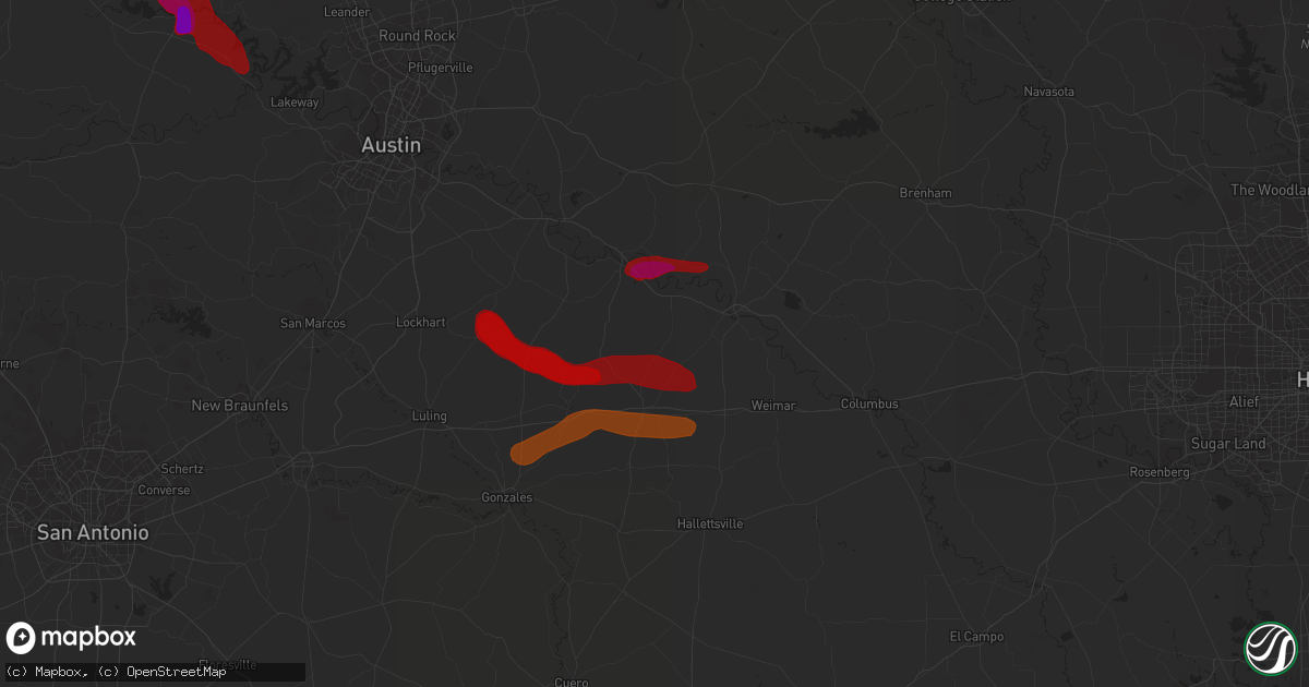 Hail map in Muldoon, TX on April 21, 2013