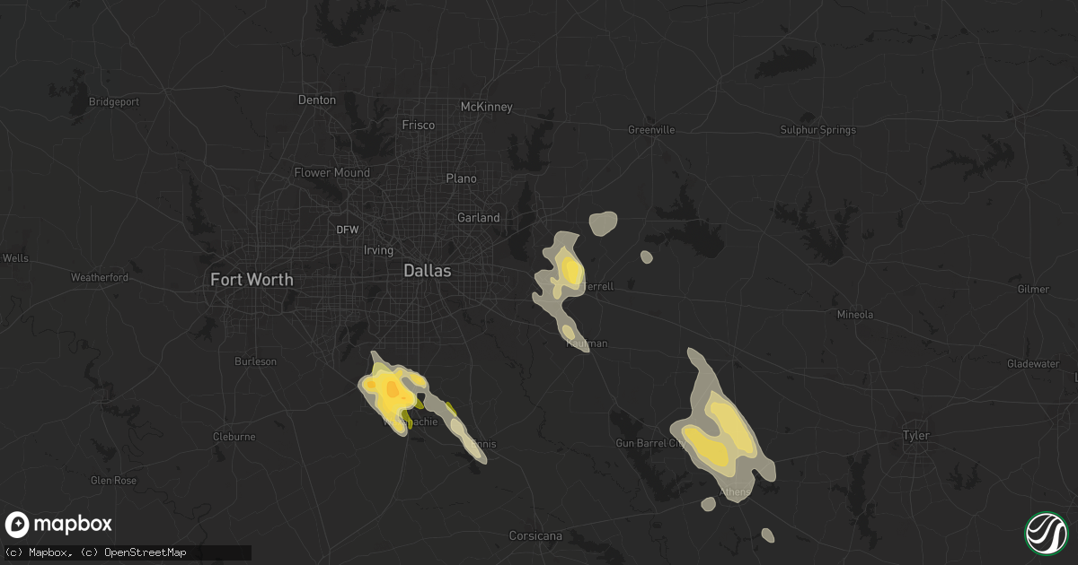 Hail map in Forney, TX on April 21, 2014