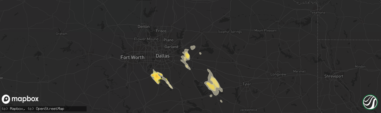 Hail map in Terrell, TX on April 21, 2014
