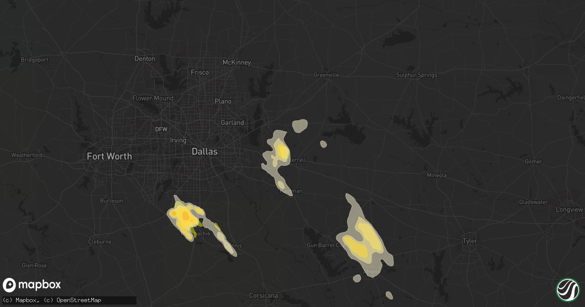 Hail map in Terrell, TX on April 21, 2014