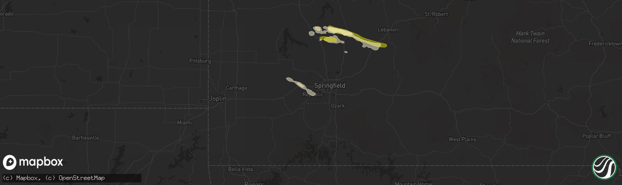 Hail map in Republic, MO on April 21, 2015