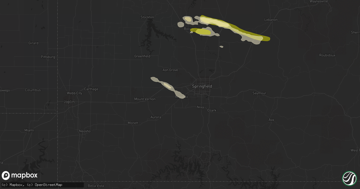 Hail map in Republic, MO on April 21, 2015