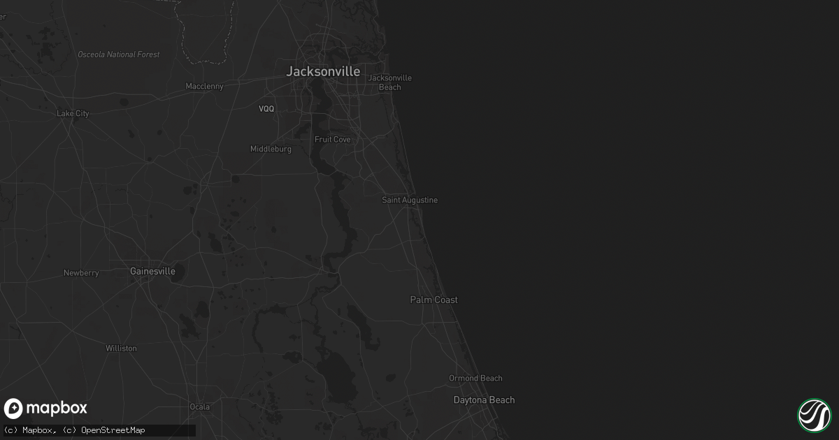 Hail map in Saint Augustine, FL on April 21, 2015