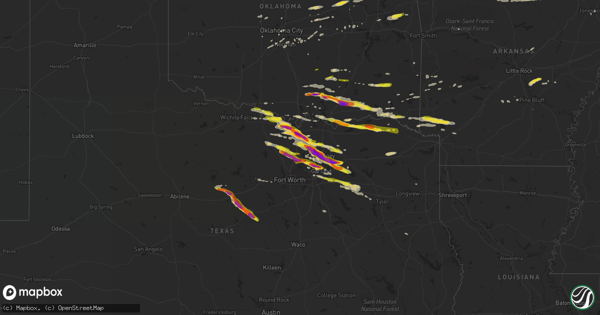 Hail map on April 21, 2017
