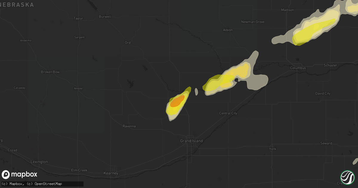 Hail map in Saint Paul, NE on April 21, 2019